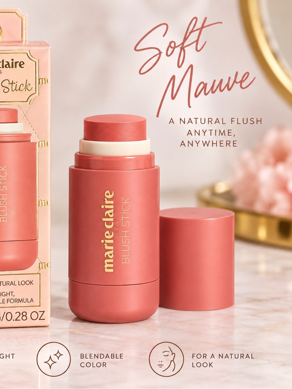 Marie Claire Soft Mauve Cream Blush Stick